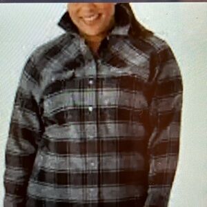 Duluth Trading Co - Women’s folklore flannel plaid button up duster / Medium